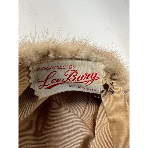 Vintage Lee Bury Dallas Beige Mink Fur Hat - Picture 6 of 16